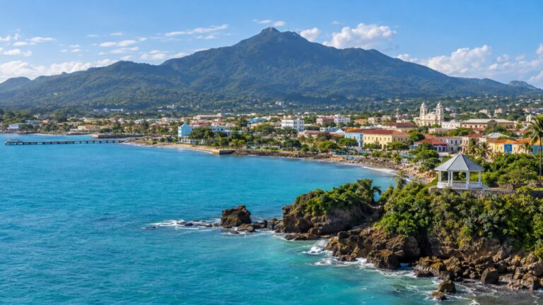 Puerto Plata’s coast and city beneath Isabel de Torres