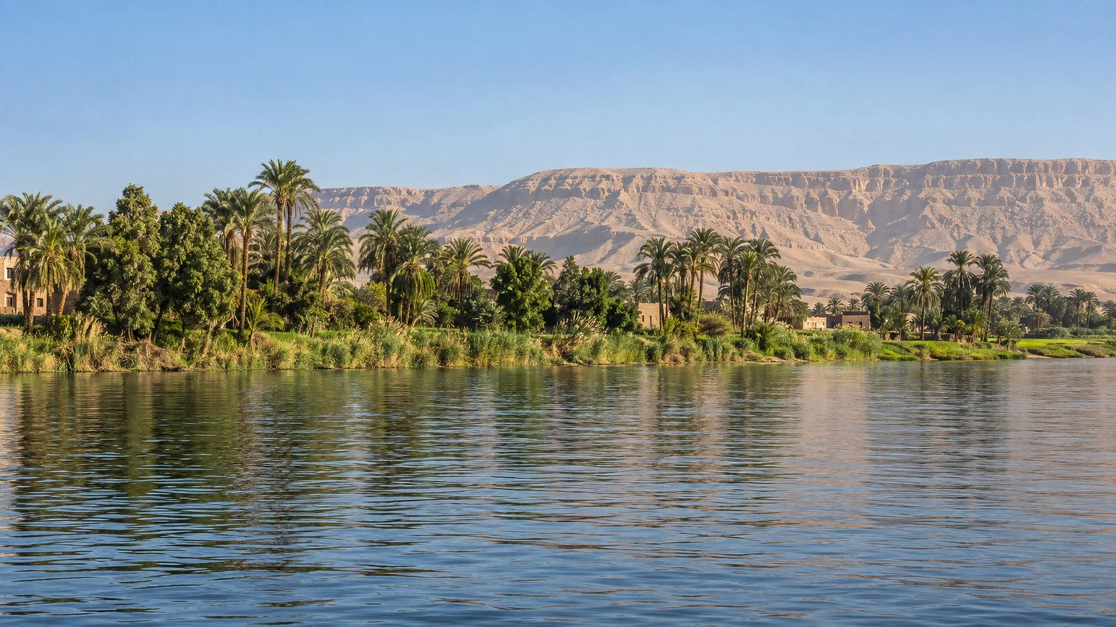 Nile river landscape near Qena