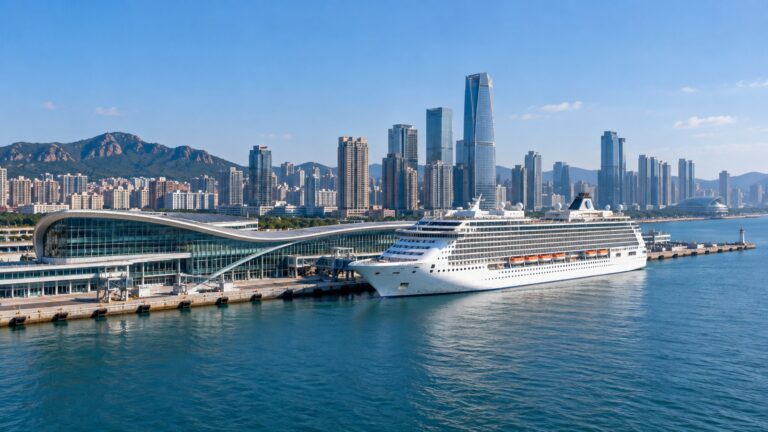 Qingdao cruise port and waterfront