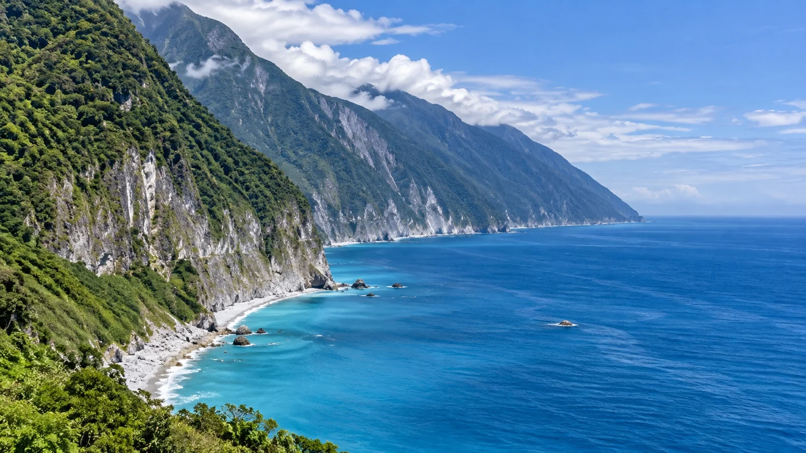 Qingshui Cliffs meeting the Pacific north of Hualien