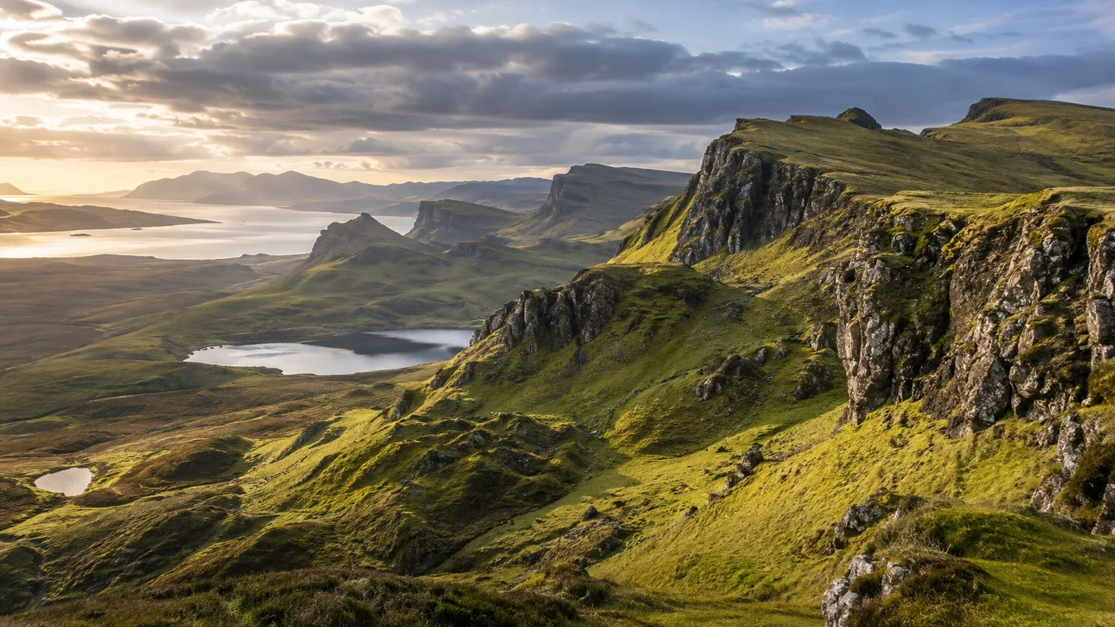 Quiraing landslip landscape on Skye