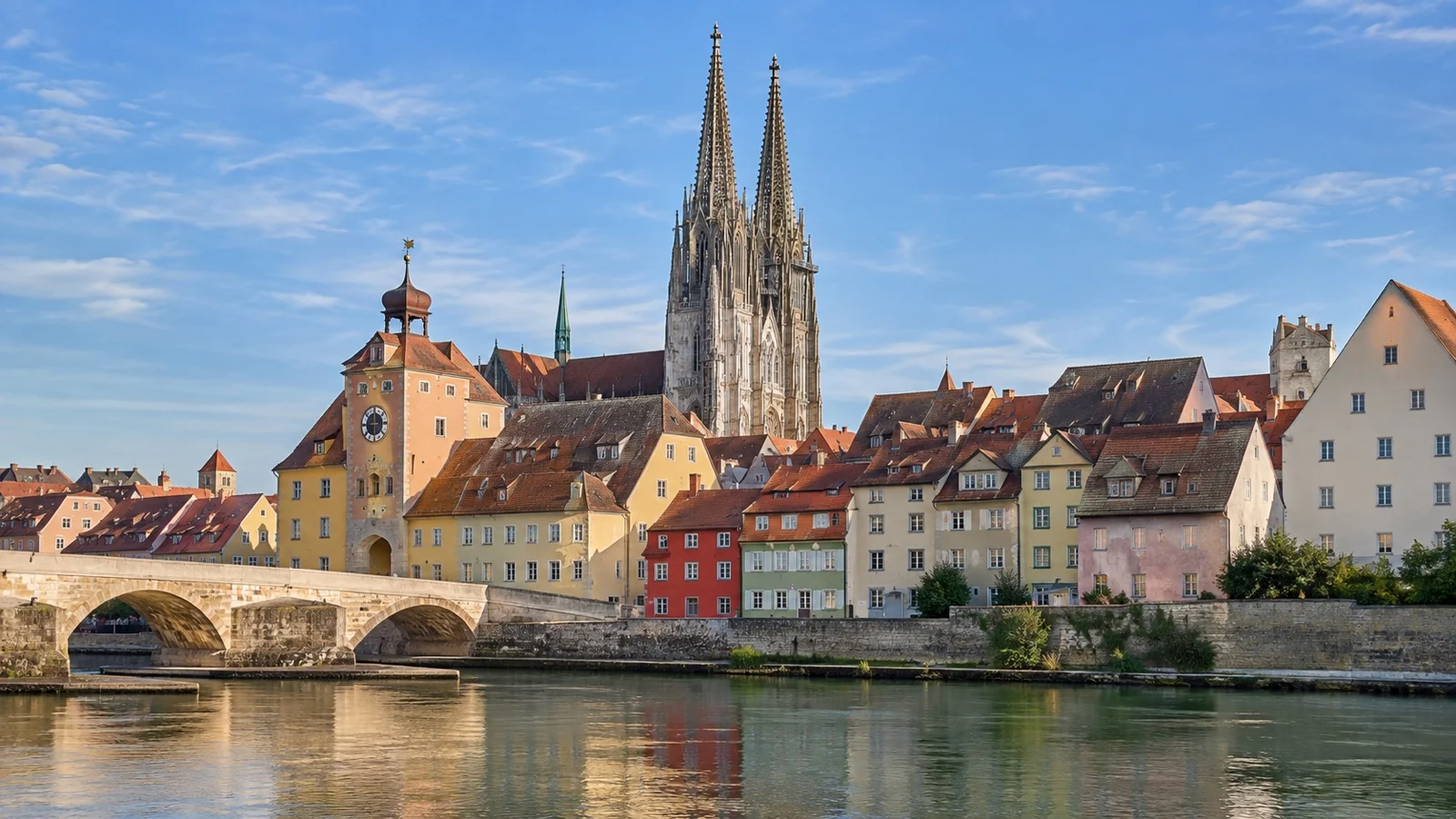 Saint Peter's Cathedral in Regensburg old town