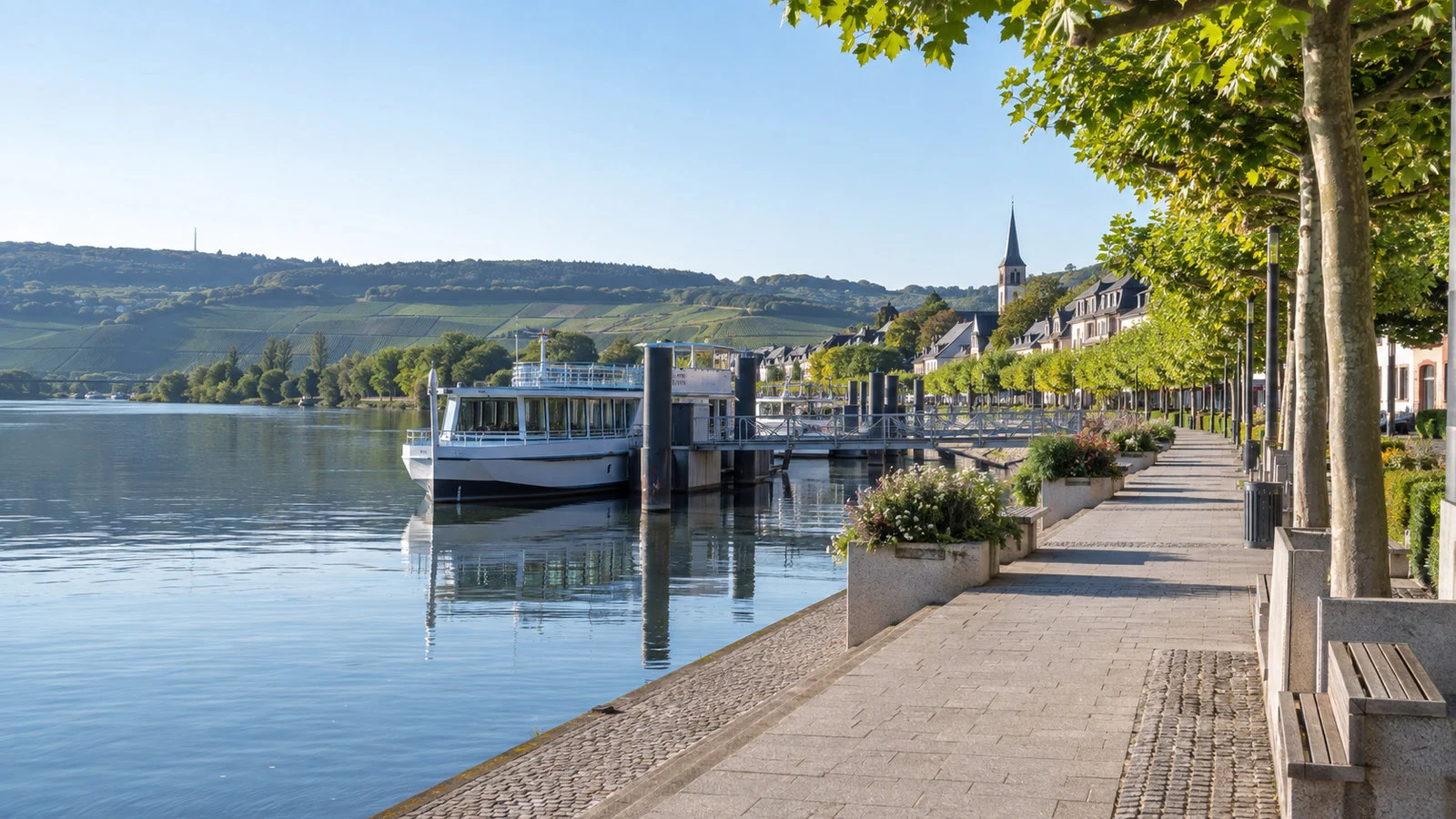 Moselle Esplanade promenade at Remich