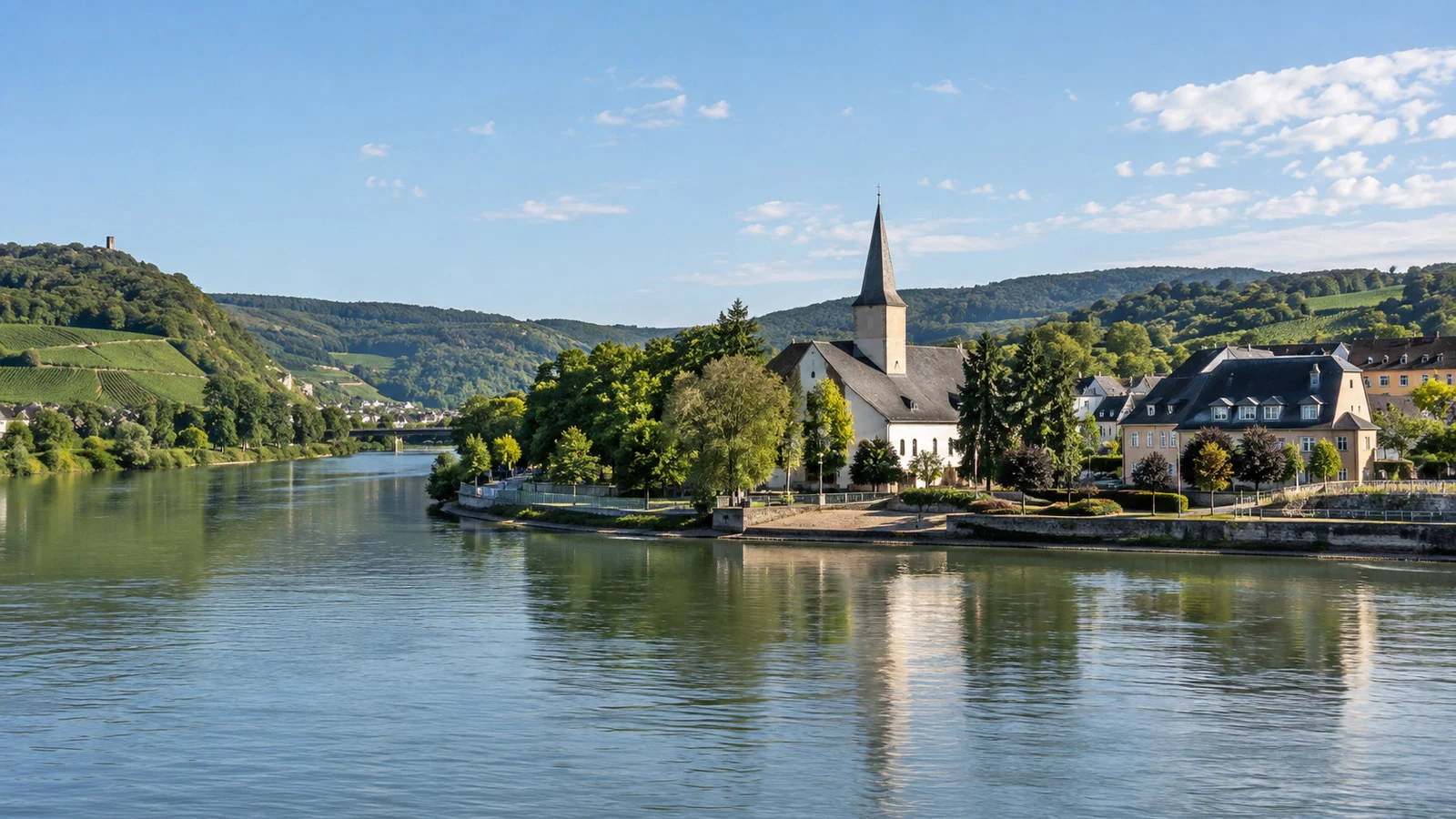 Schengen village at the three-country border