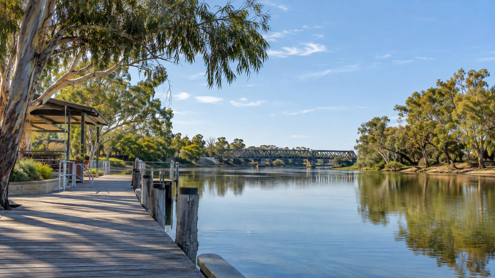 Renmark Wharf on the Murray River in South Australia
