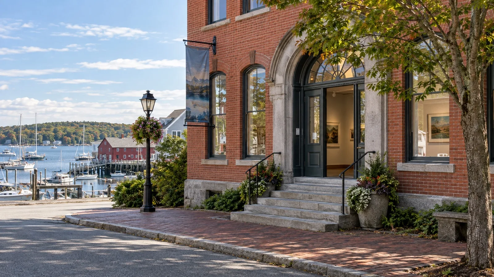 Historic museum building in downtown Rockland Maine