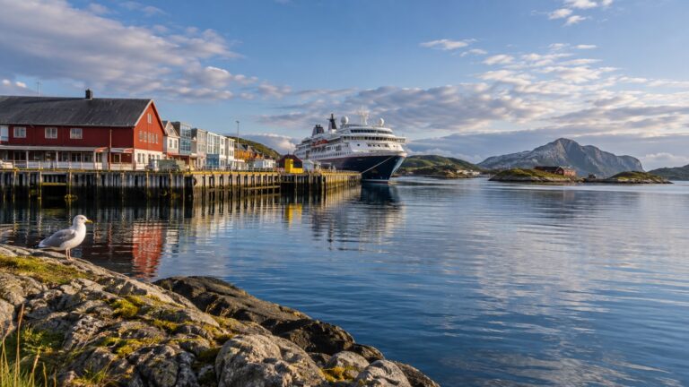 Rørvik coastal ship quay at D/S Kaien