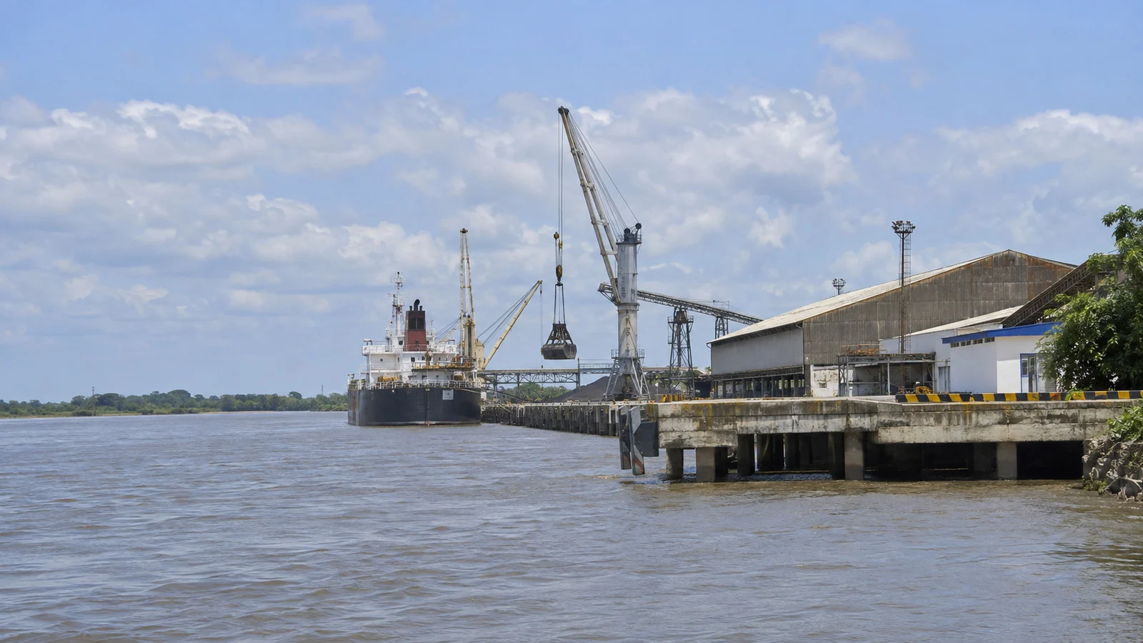 Port facilities at Palermo in Sitionuevo, Colombia