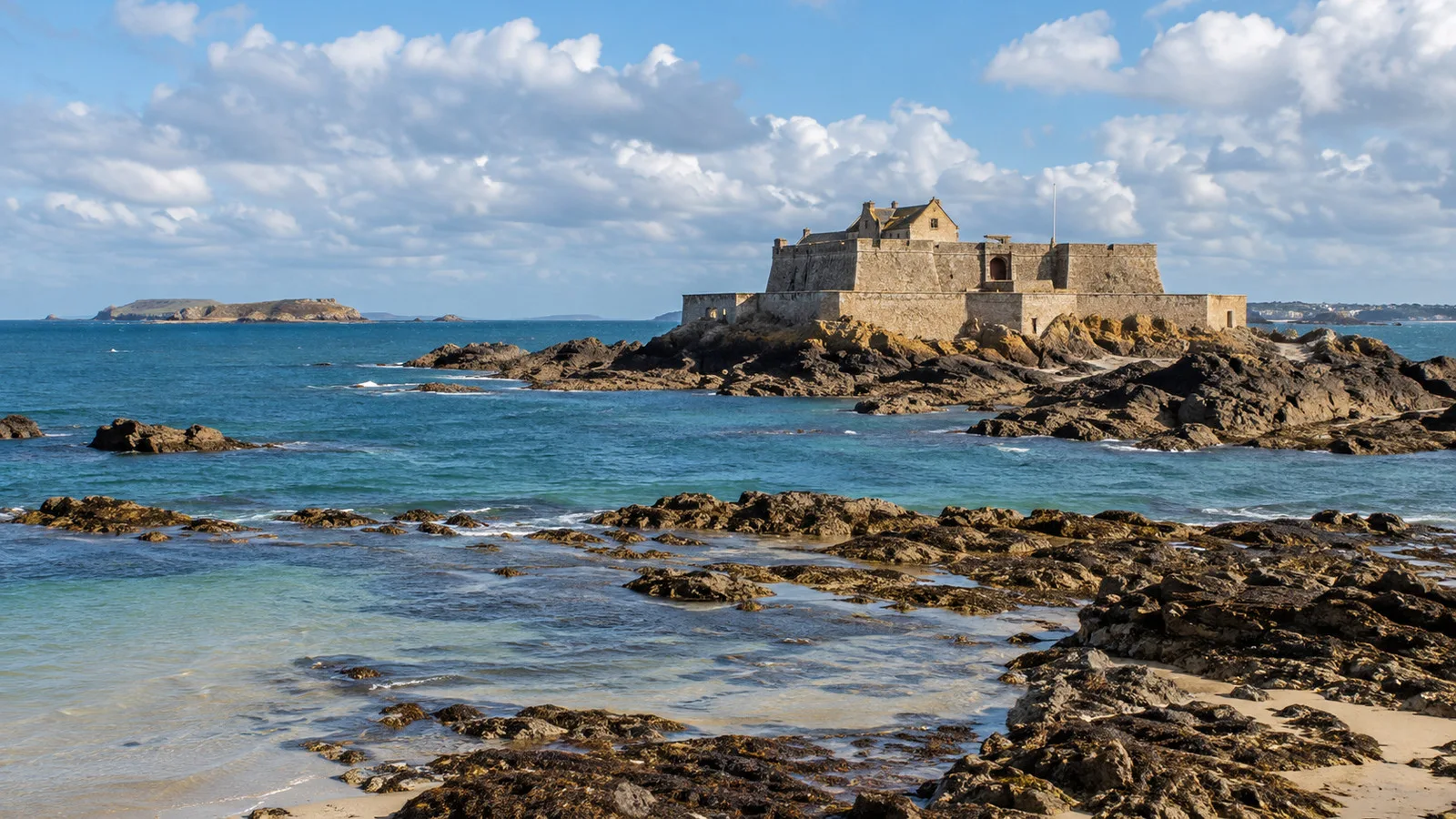 Fort National on its tidal island beside Saint-Malo