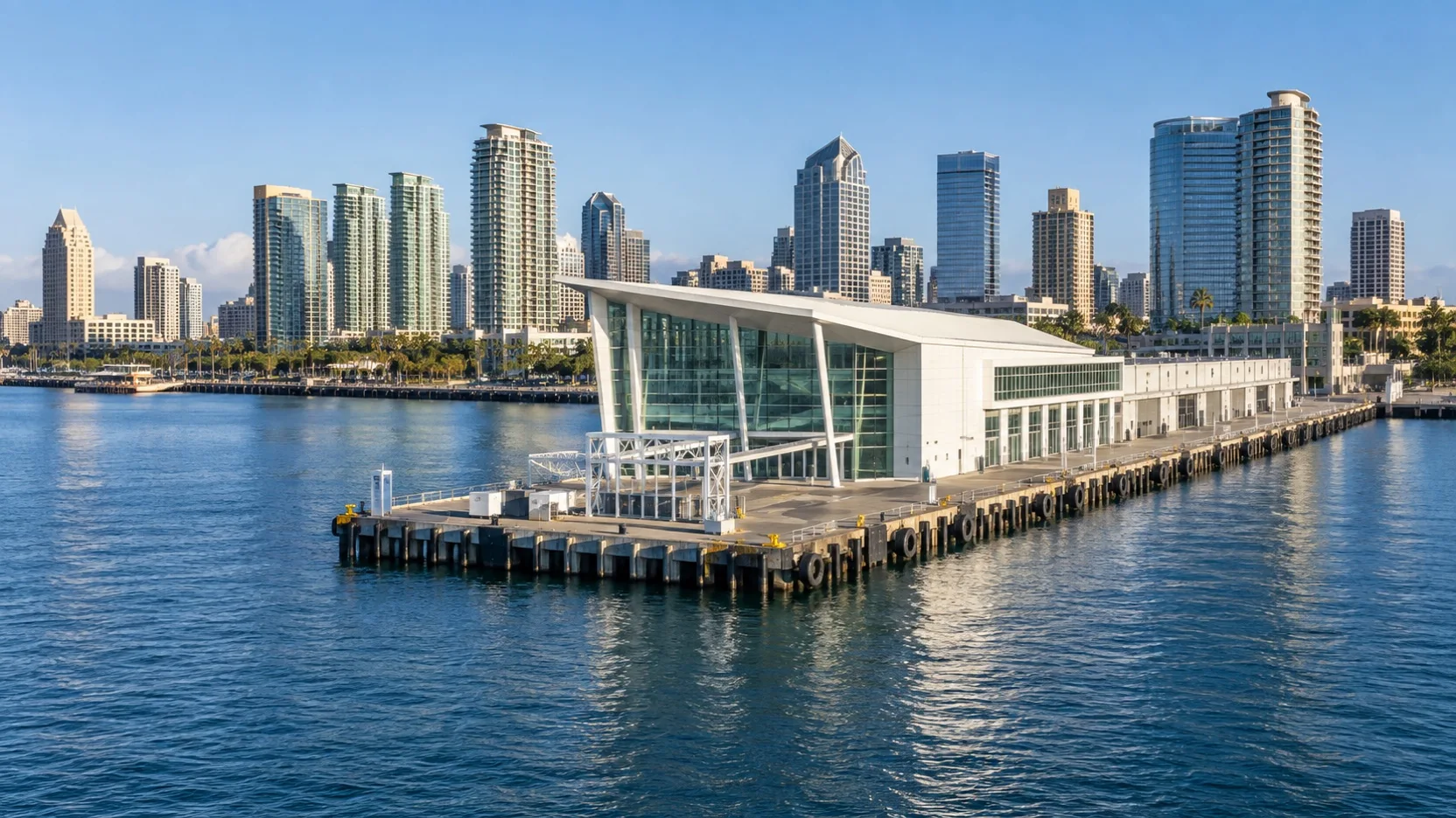 Port Pavilion on Broadway Pier along San Diego’s downtown waterfront