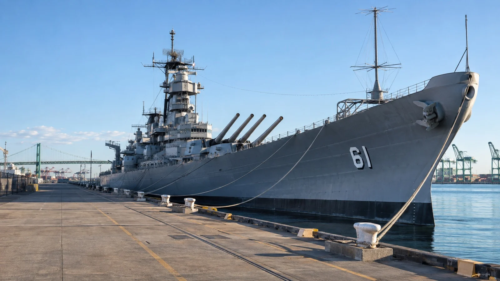 Battleship IOWA at San Pedro waterfront