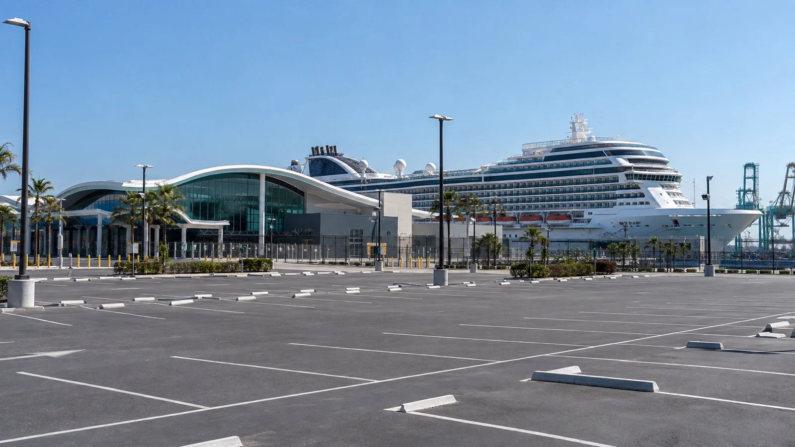 Parking area near Los Angeles cruise terminal