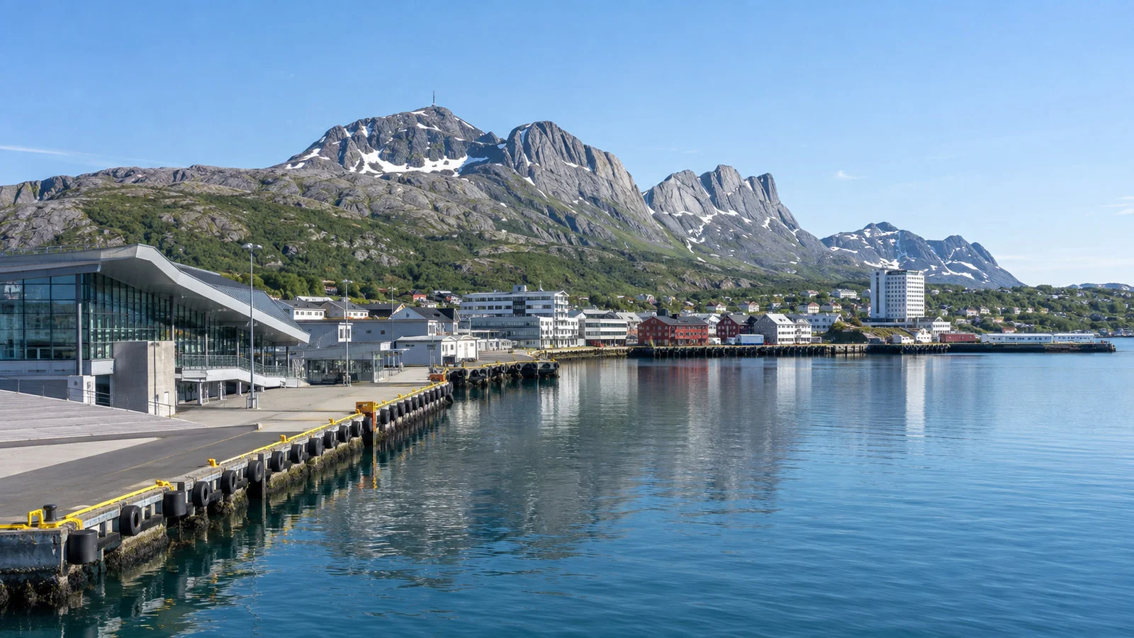 Sandnessjøen cruise waterfront and landing area