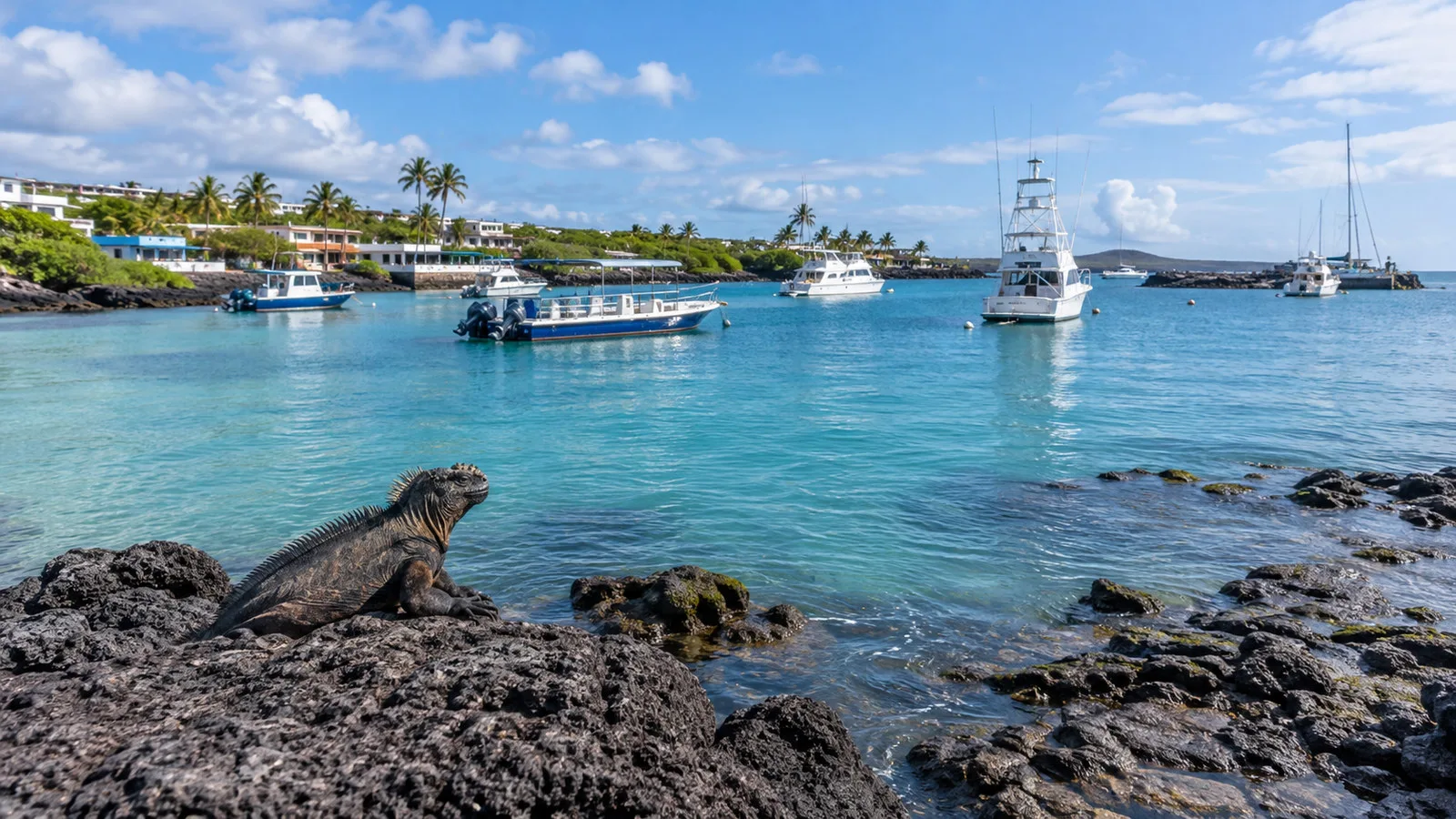 Puerto Ayora waterfront and town