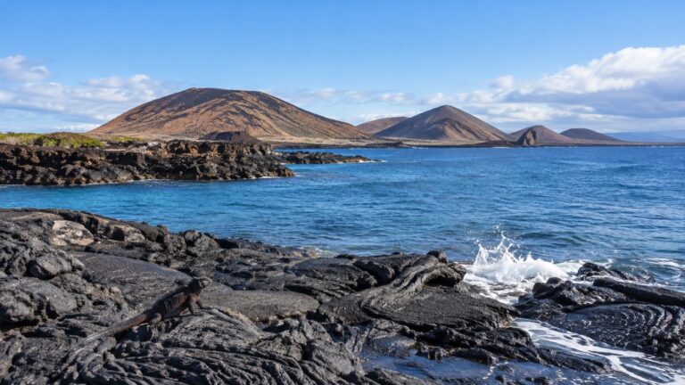 Santiago Island volcanic shoreline