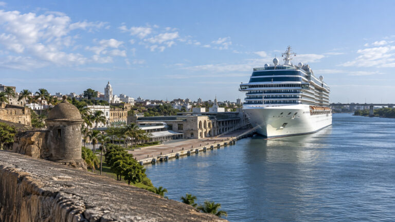 Cruise ship at Don Diego terminal on Santo Domingo's Ozama River