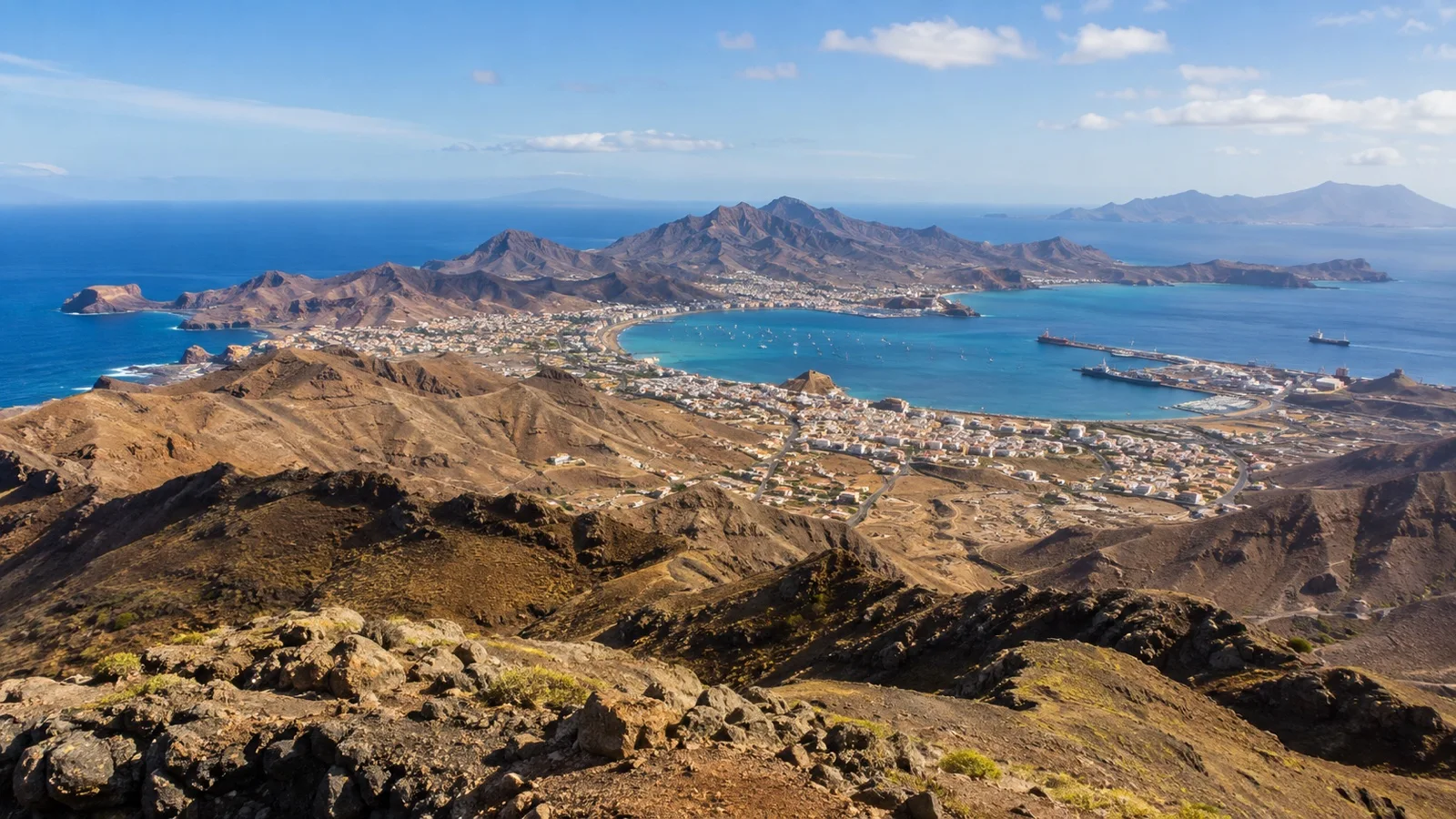 Panoramic view of São Vicente coastline from Monte Verde