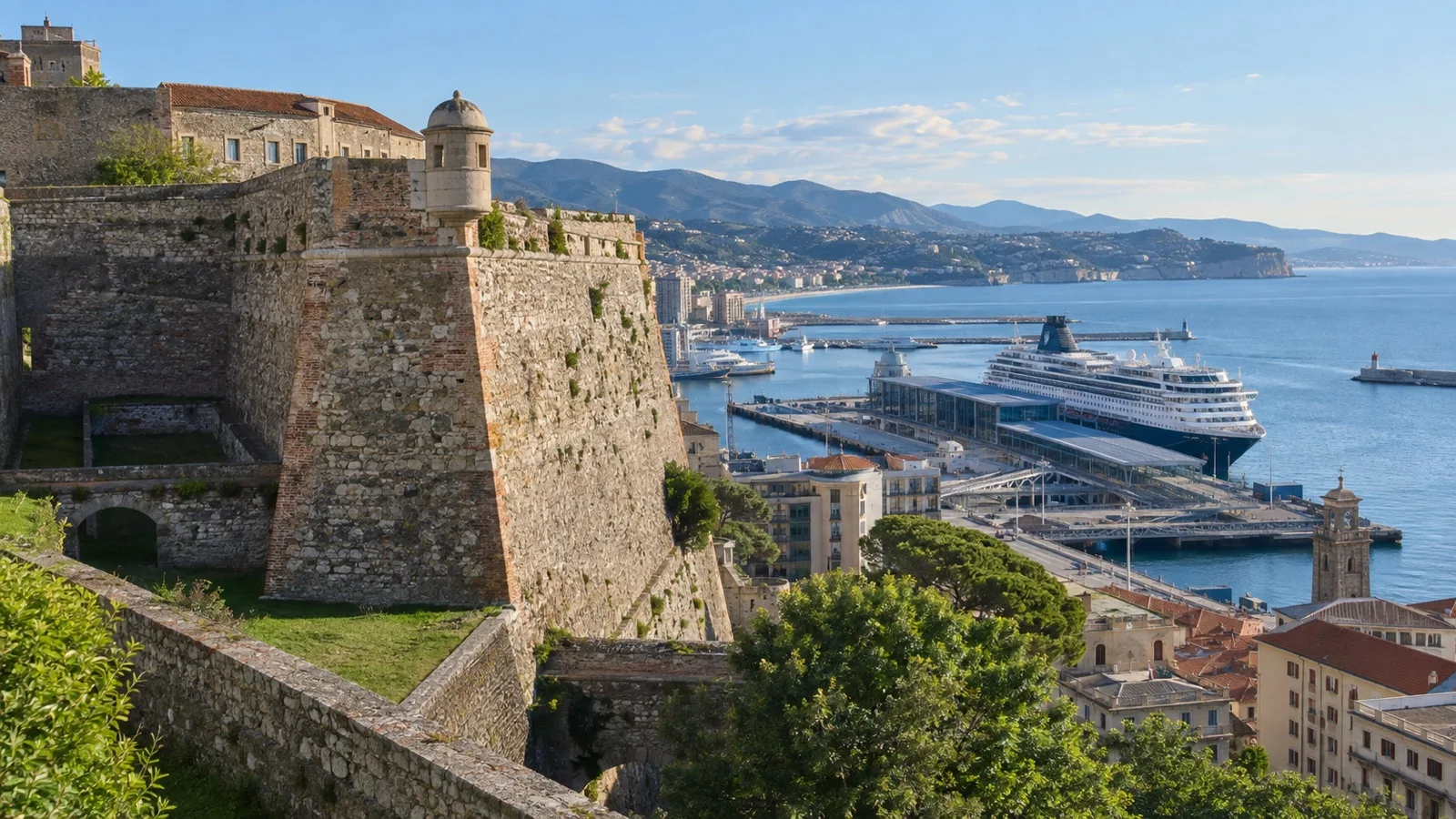 Priamar Fortress overlooking Savona port