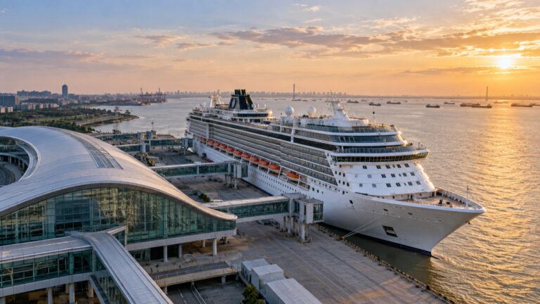 Cruise ship at Shanghai Wusongkou terminal