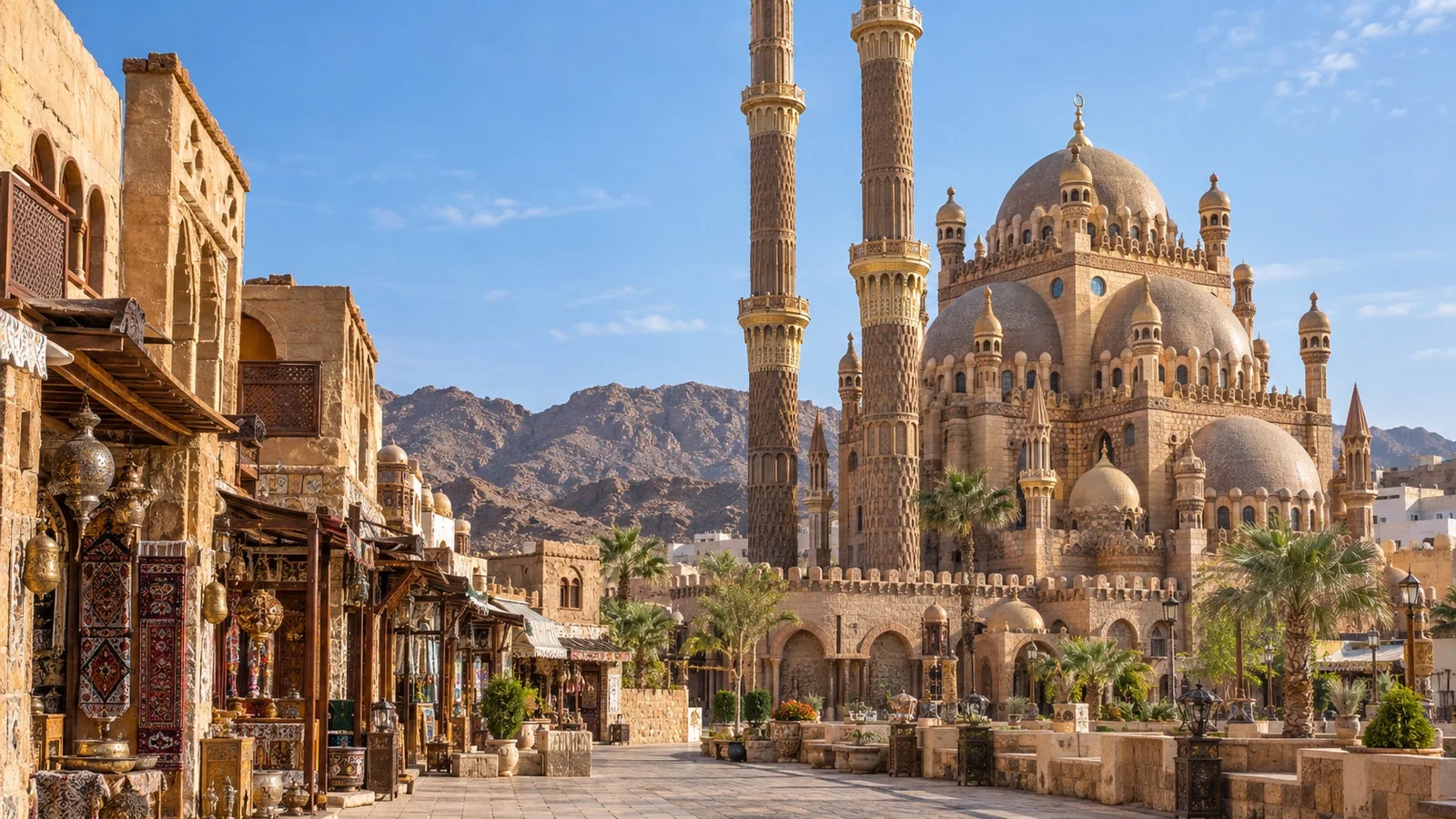 Al Sahaba Mosque beside the Old Market in Sharm el-Sheikh