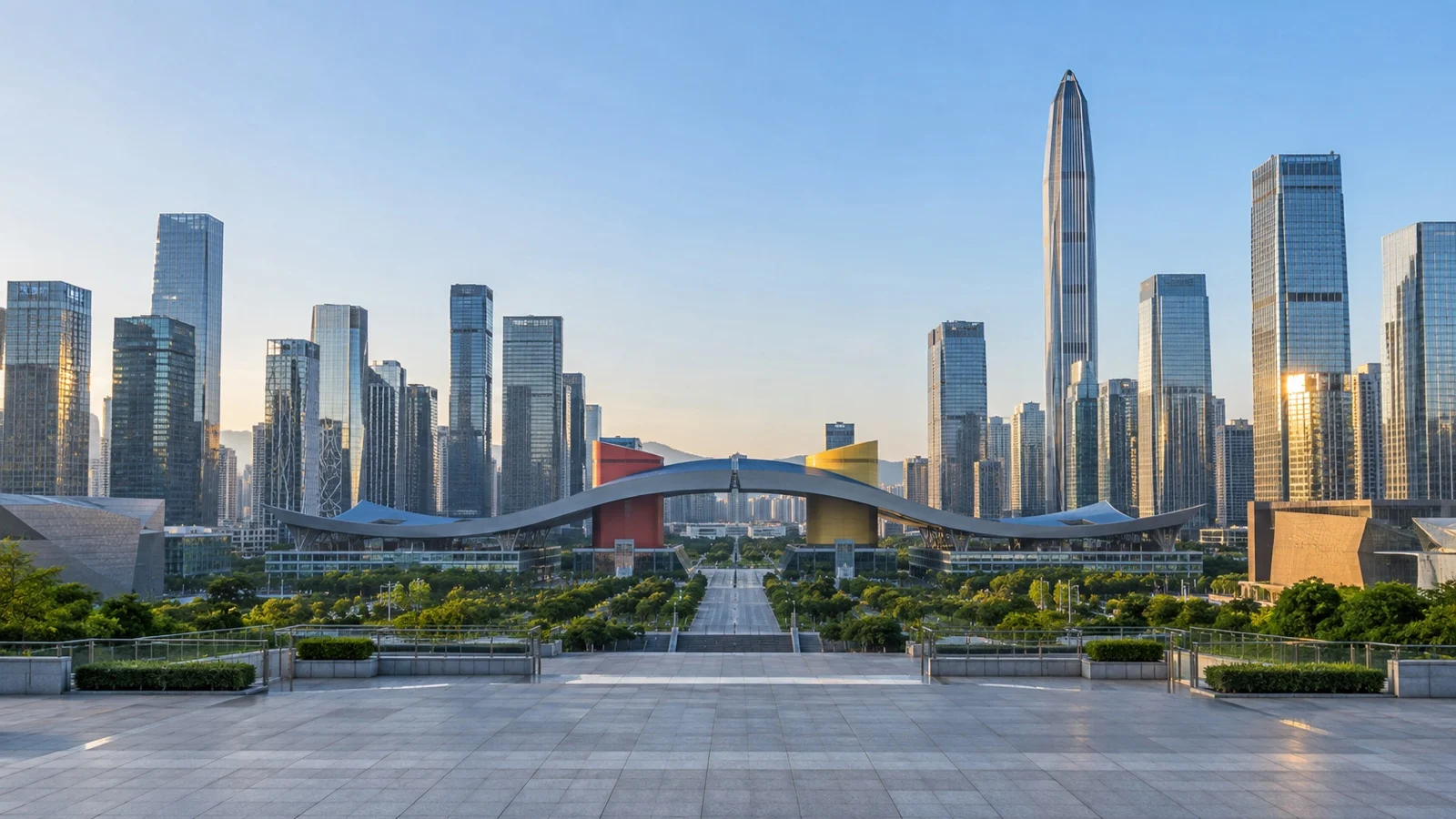 Futian luxury hotel district in Shenzhen