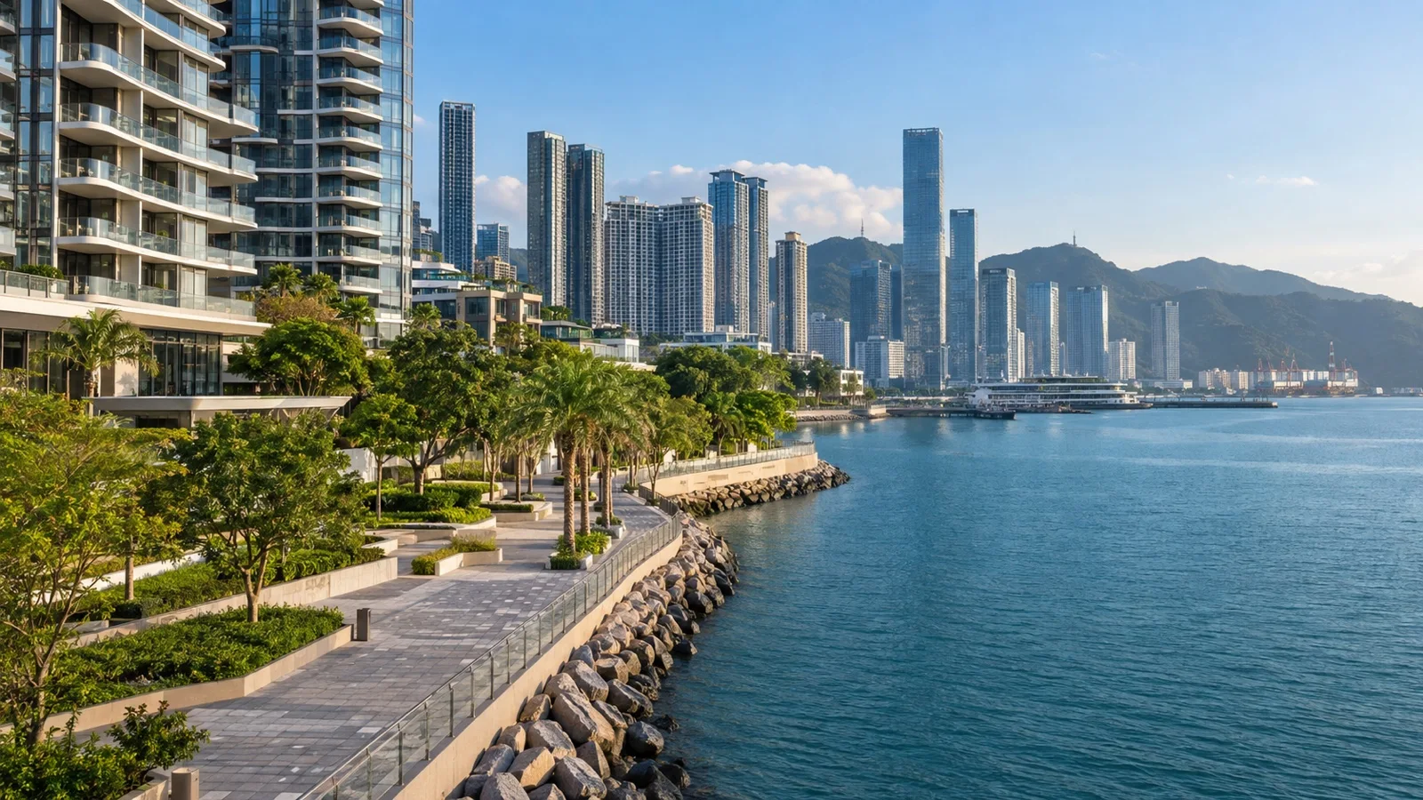 Shekou district hotel area near cruise port
