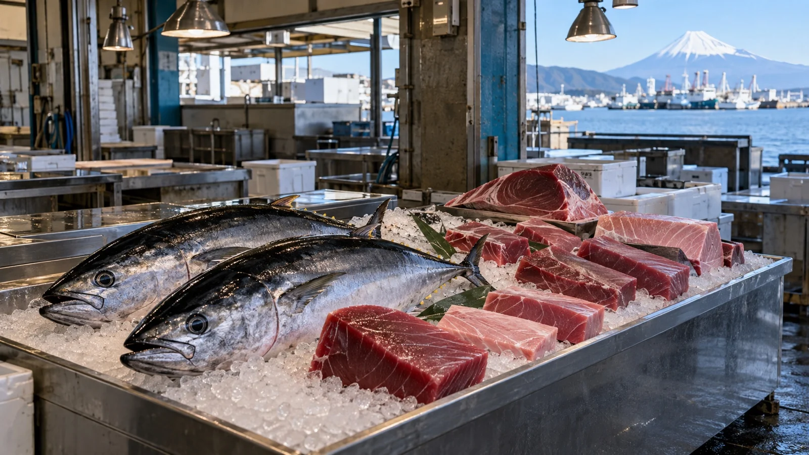 Fresh tuna at Shimizu seafood market