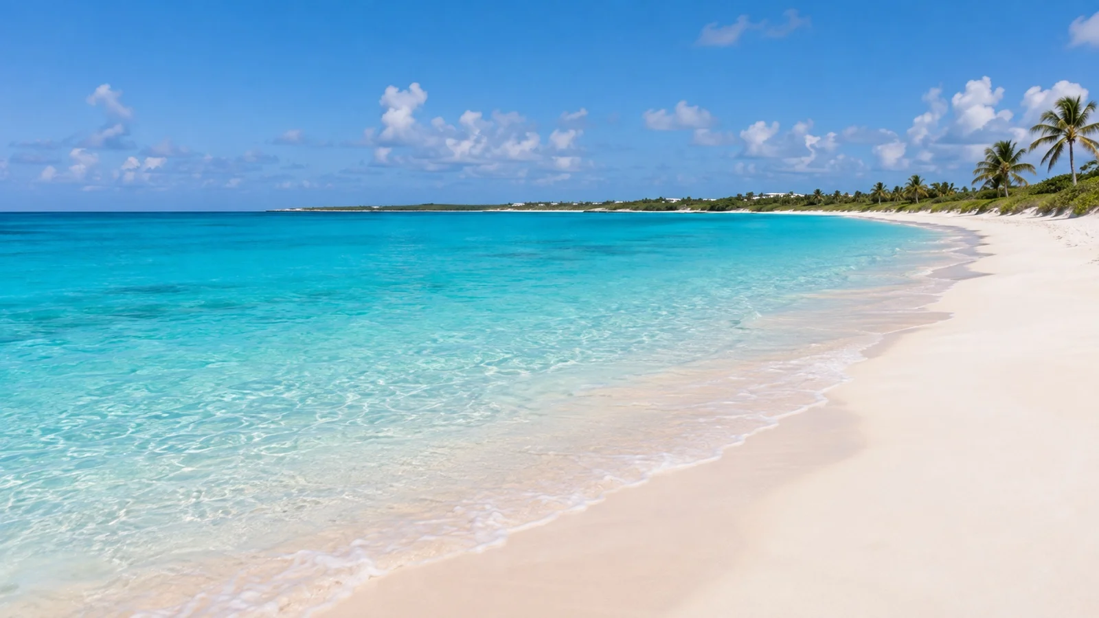 White beach and turquoise water at Shoal Bay East Anguilla