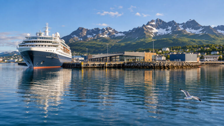 Sortland cruise waterfront and landing area