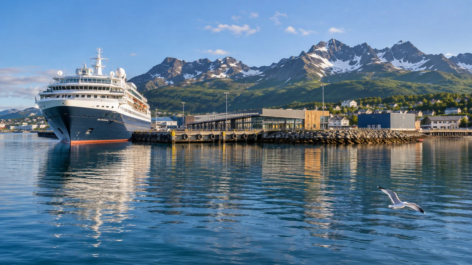 Sortland cruise waterfront and landing area