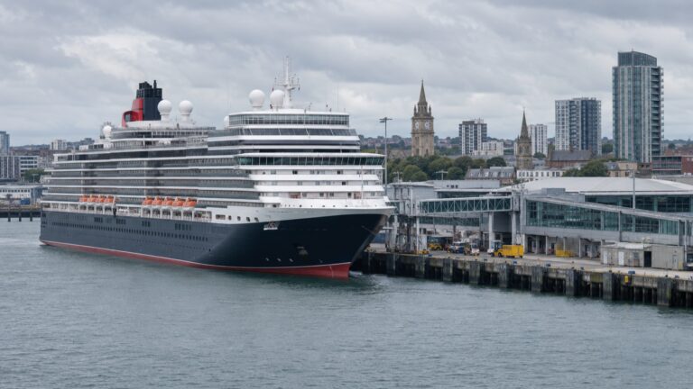 Cruise ship at Southampton's Western Docks