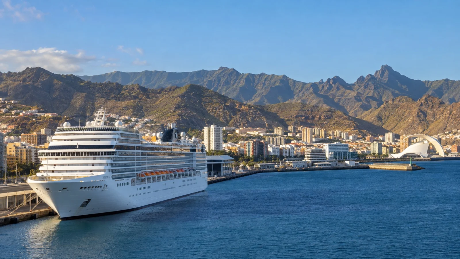 Cruise ship at Santa Cruz de Tenerife port