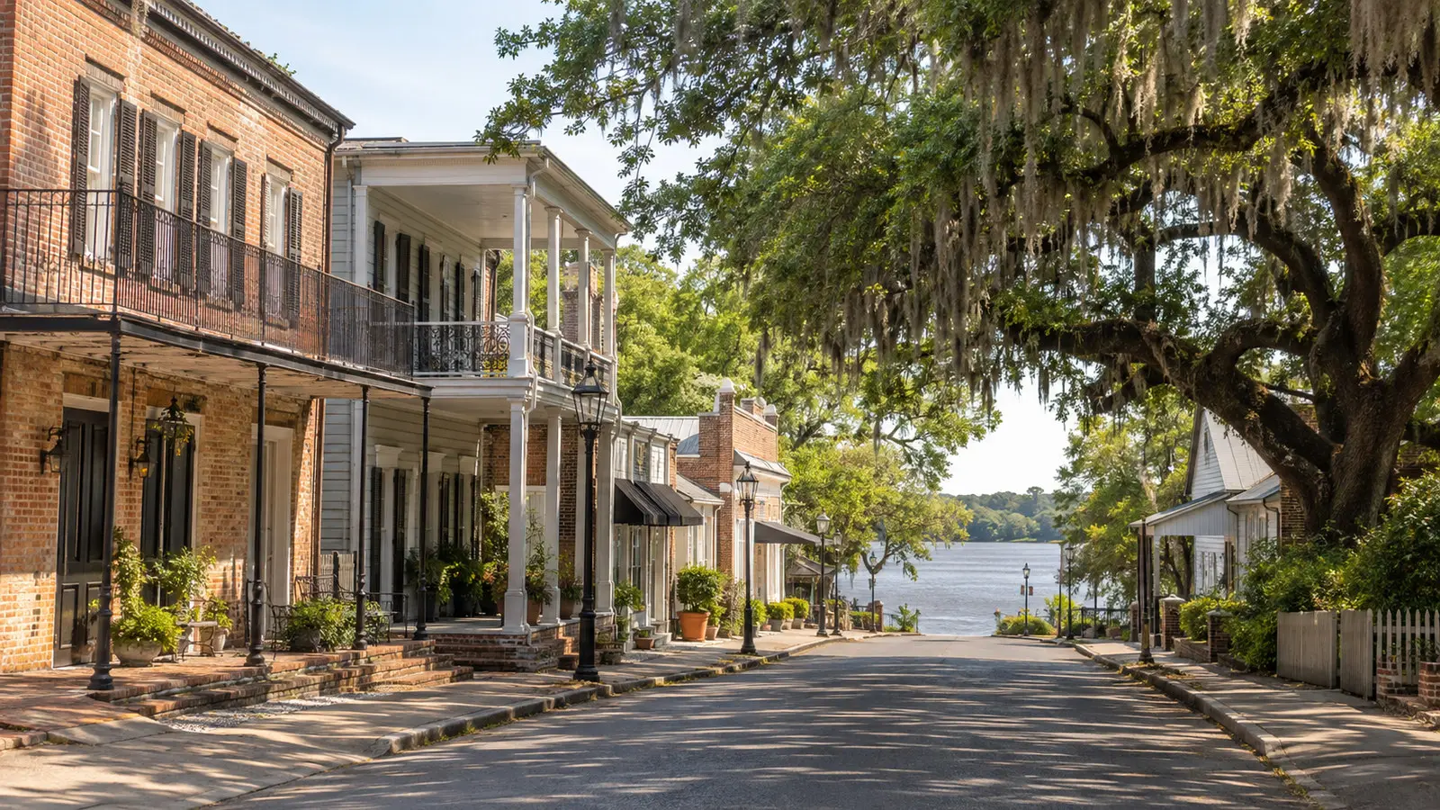 Historic downtown St. Francisville street
