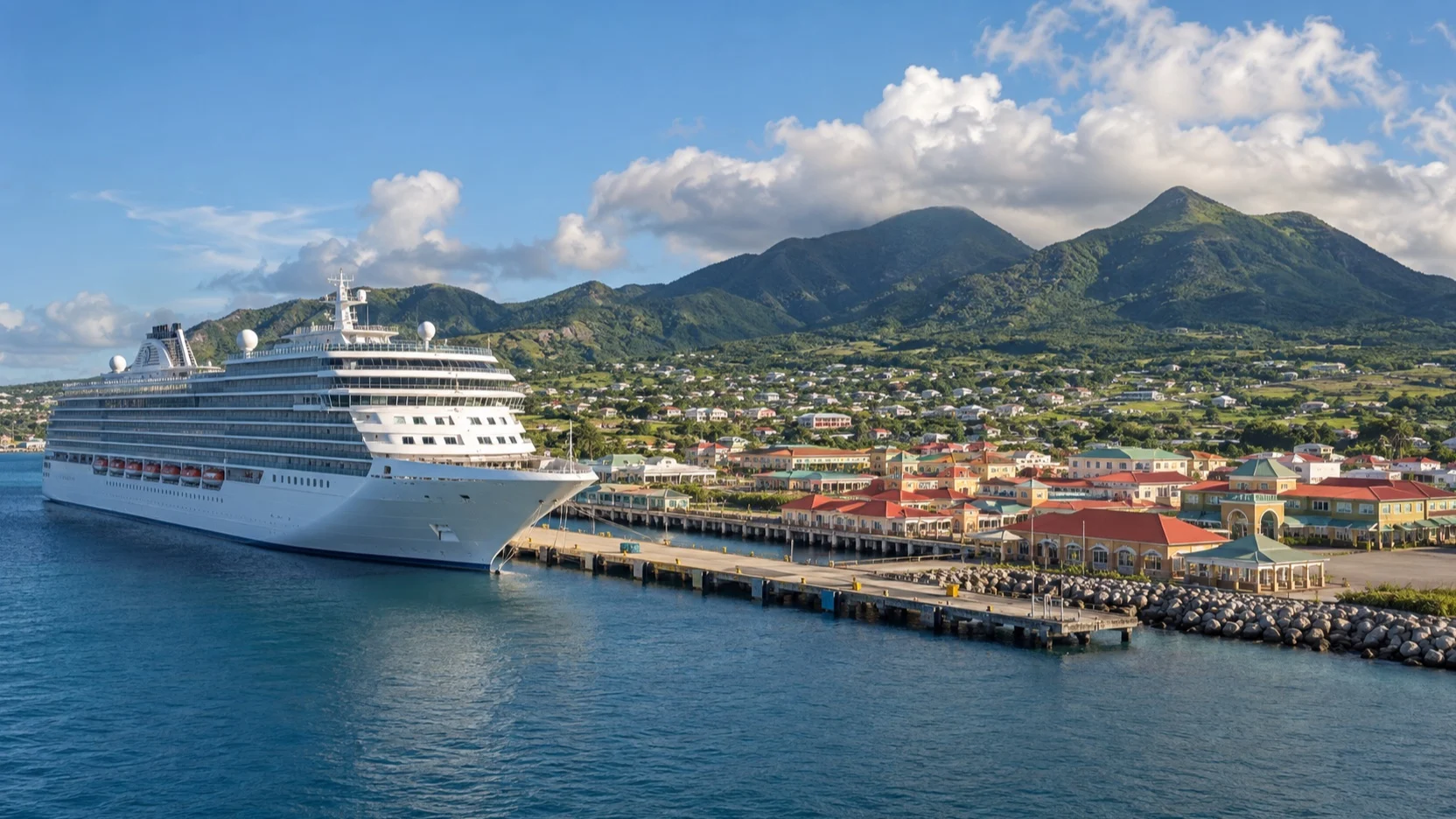 Cruise ship at Port Zante in Basseterre St Kitts