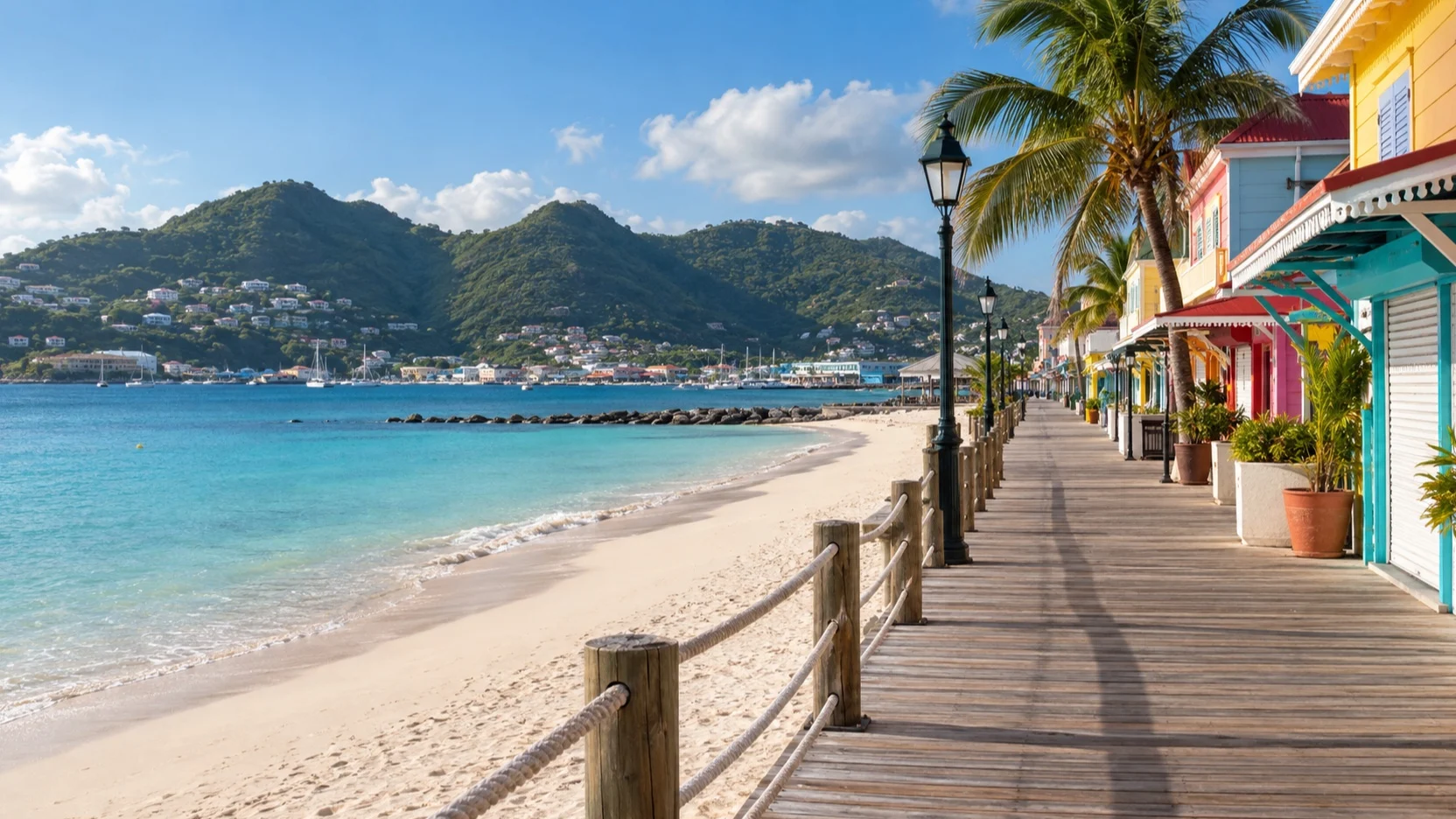 Great Bay Beach and the Philipsburg boardwalk