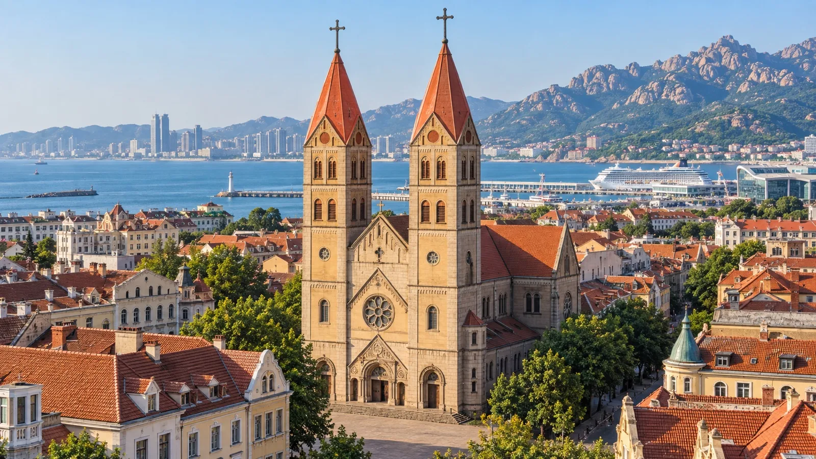 Saint Michael’s Cathedral in Qingdao old town