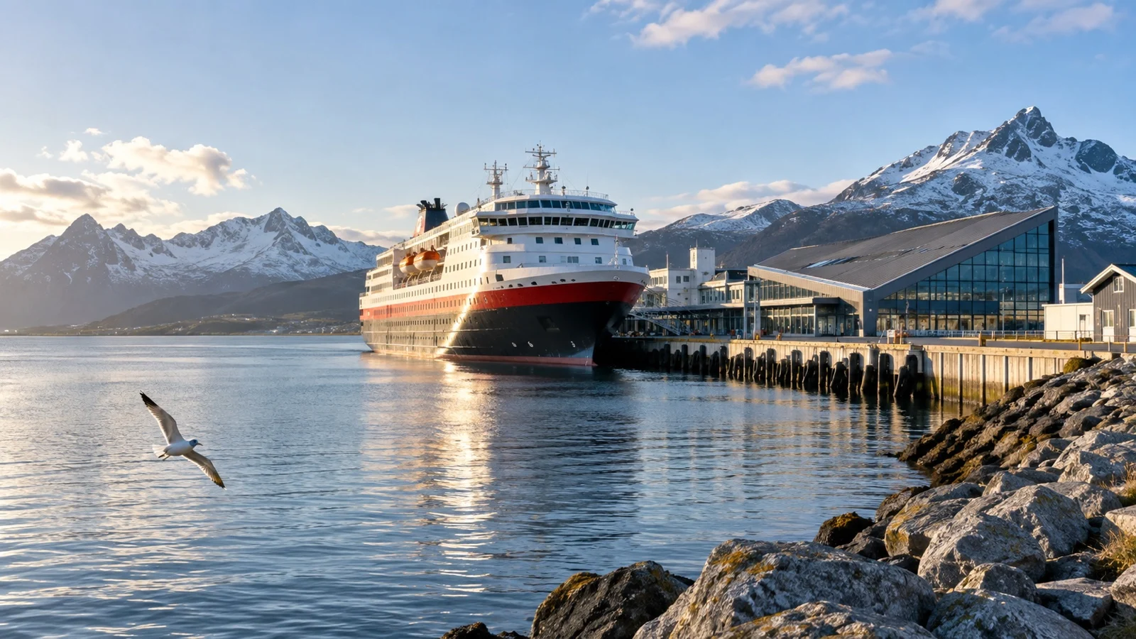 Stokmarknes coastal ferry quay