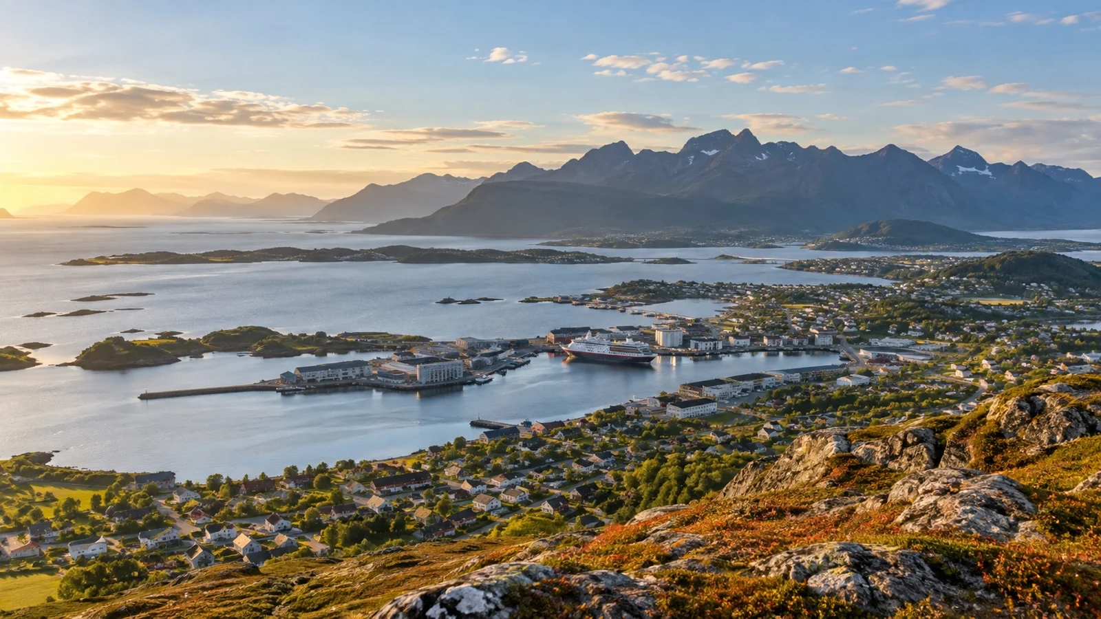 View from Storheia over Stokmarknes