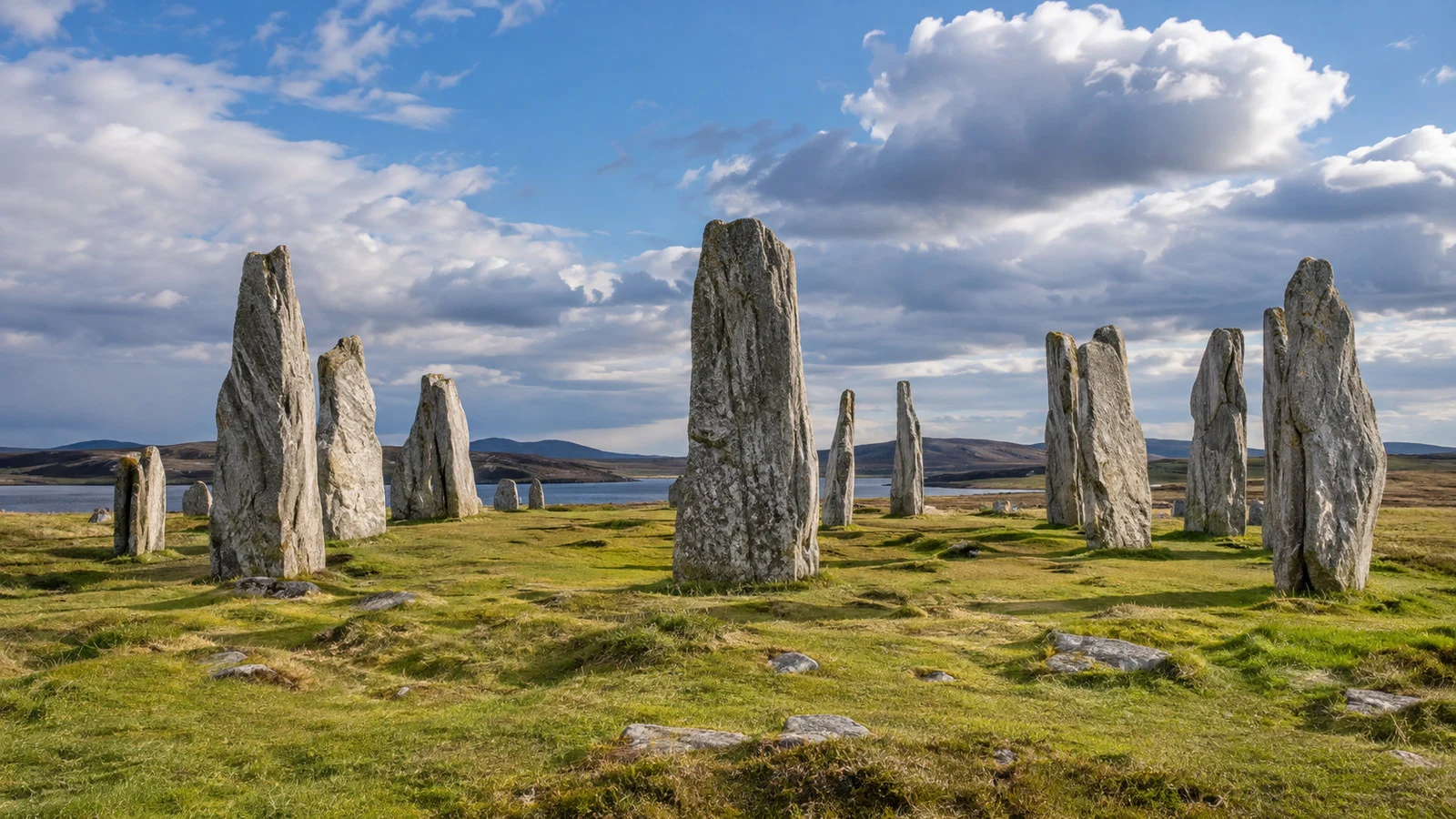 Calanais Standing Stones on the Lewis moorland