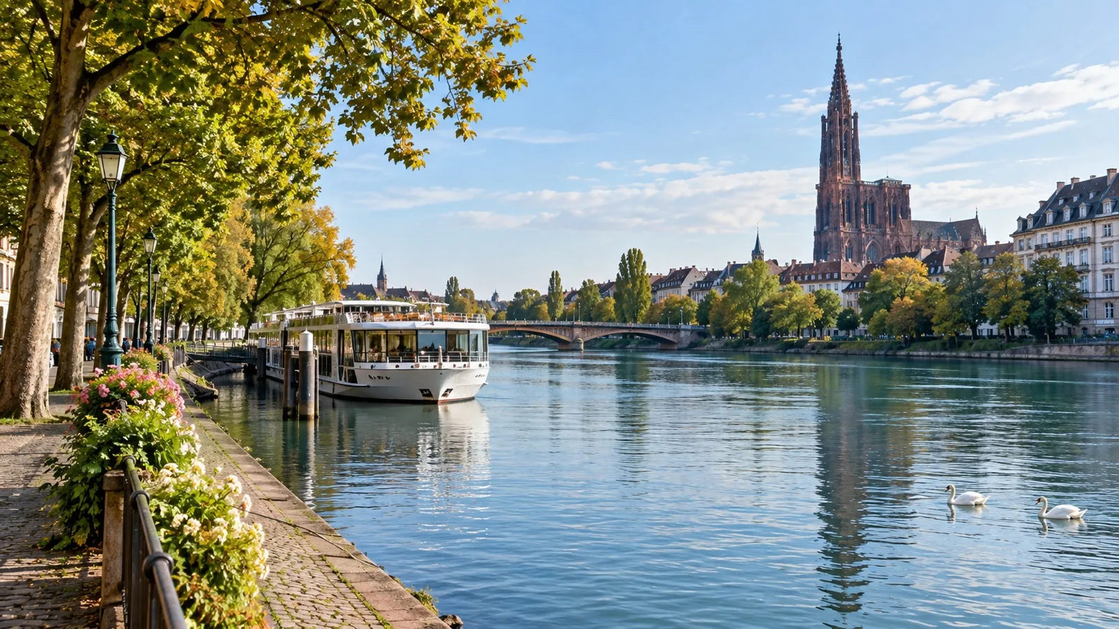 Quai des Belges and Rhine waterfront