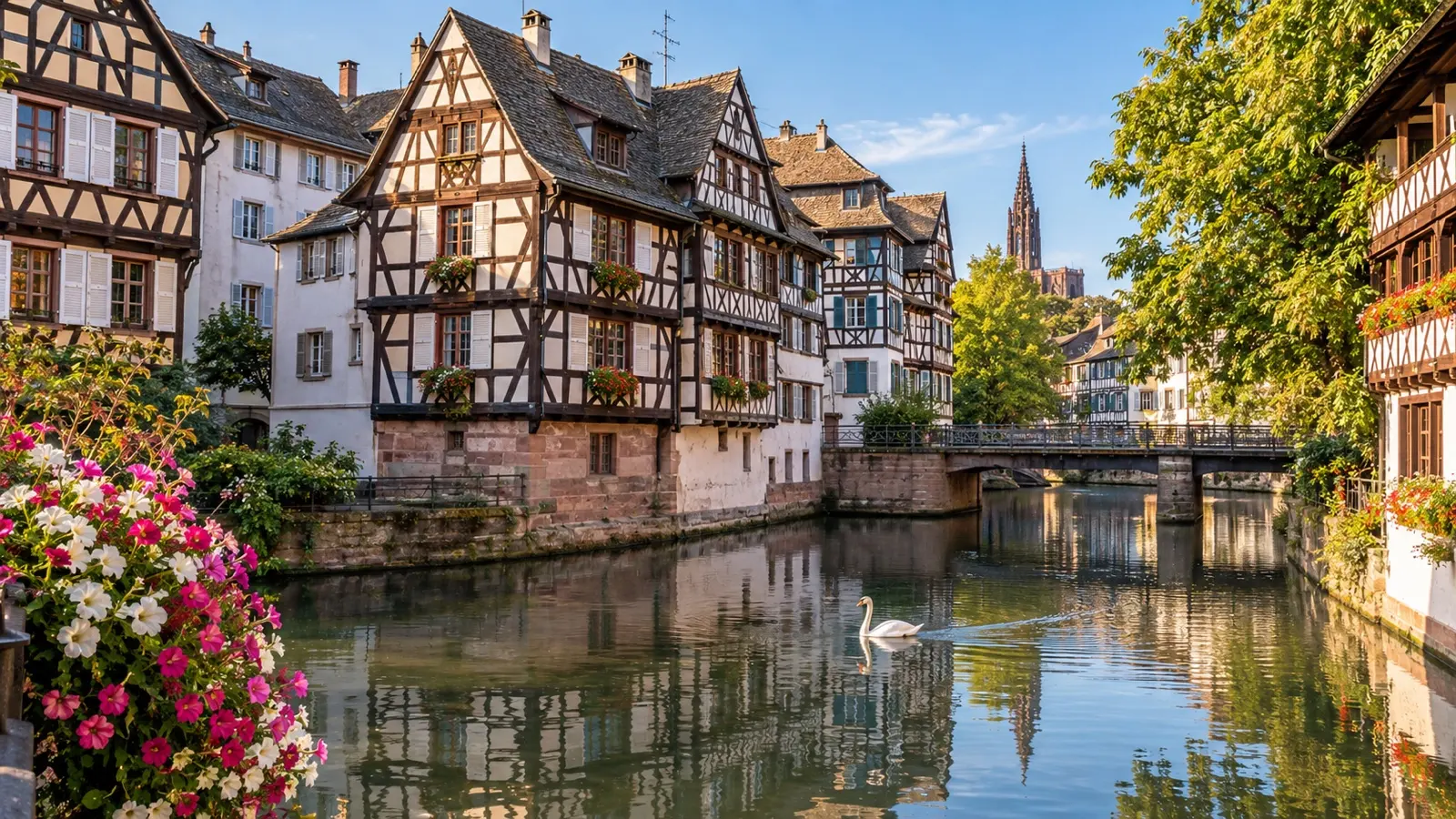 Petite France canals and timber-framed houses