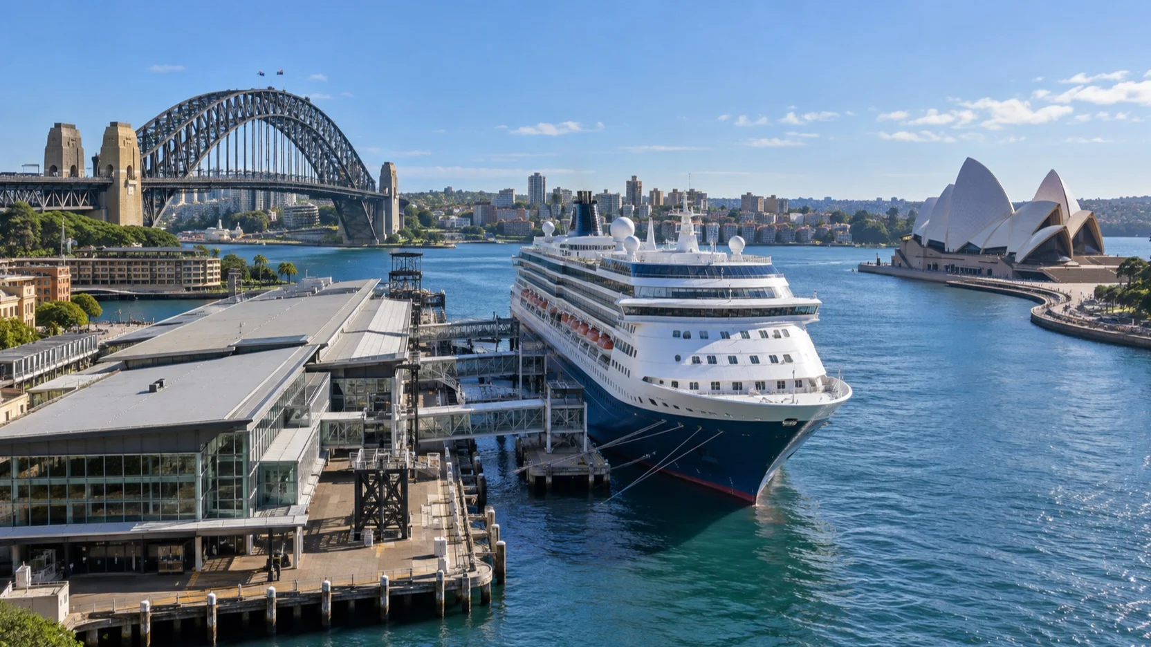 Cruise ship at Sydney's Circular Quay terminal