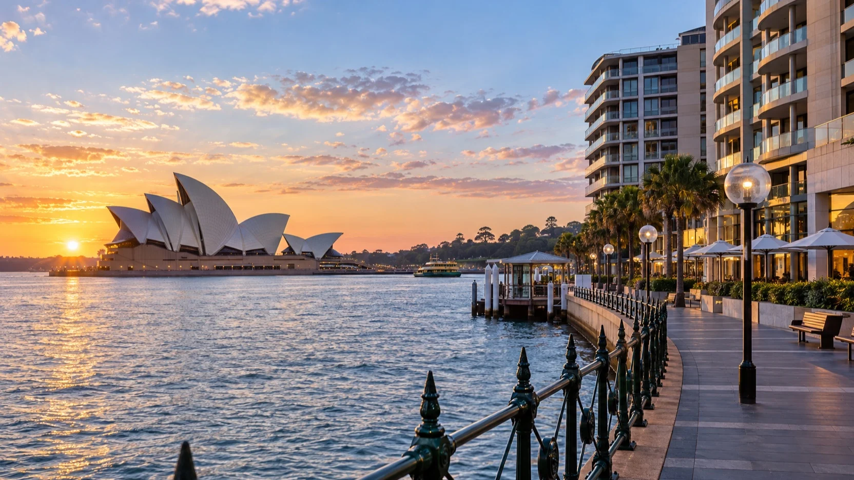 East Circular Quay waterfront near Sydney hotel stays