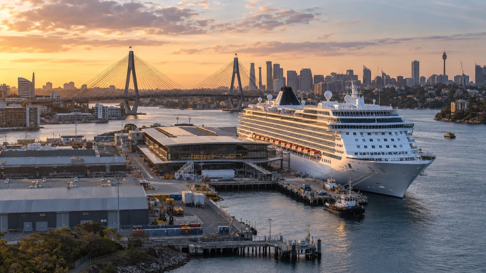 Cruise ship at Sydney's White Bay terminal