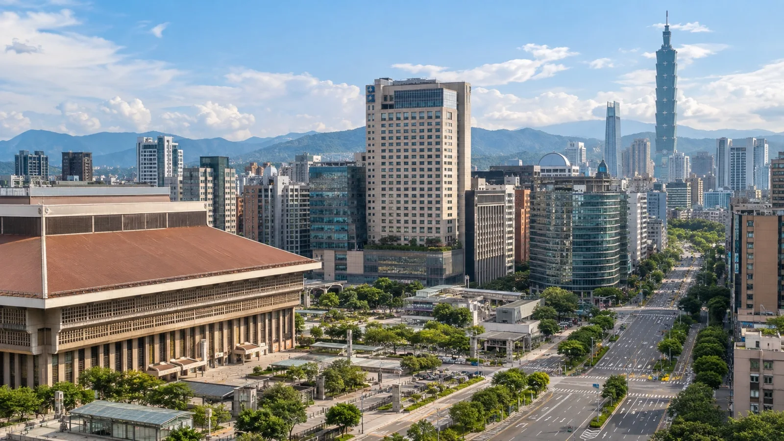 Taipei Main Station district and city hotels