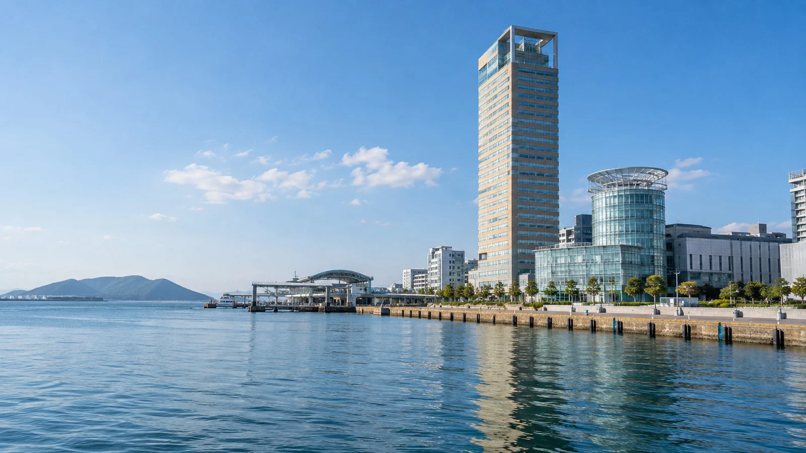 Sunport waterfront and Setoshirube tower in Takamatsu