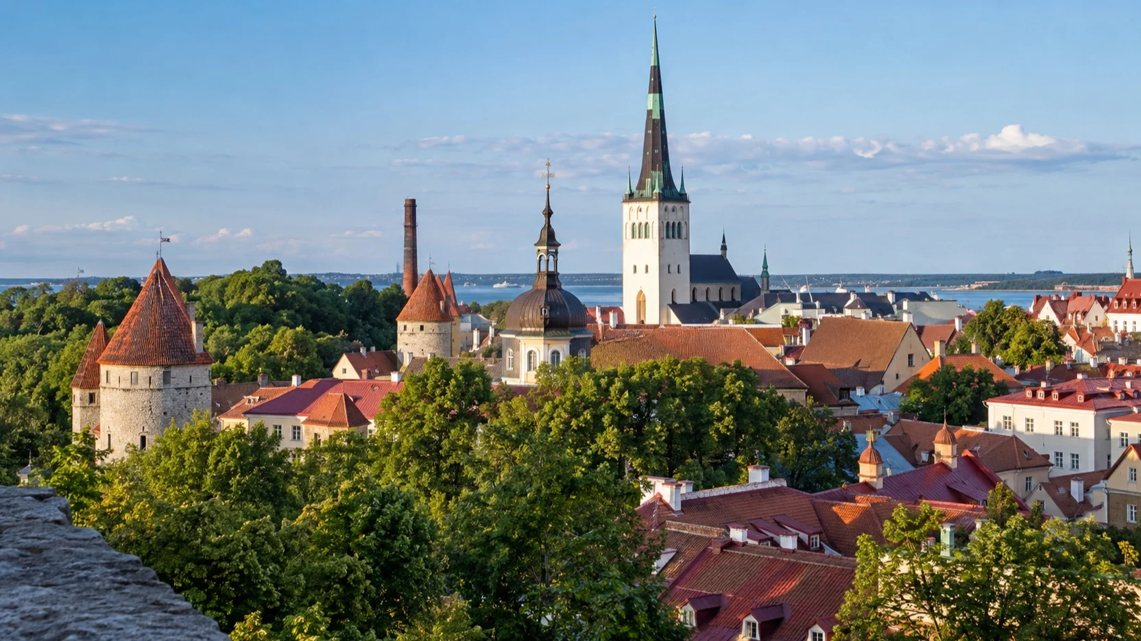 Tallinn Old Town rooftops from Toompea