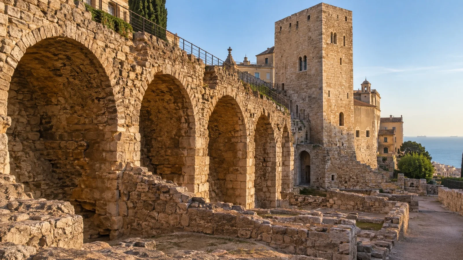 Roman circus and praetorium ruins in Tarragona