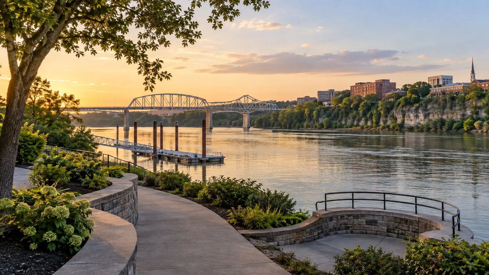Clarksville riverfront at McGregor Park