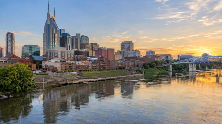 Nashville waterfront on the Cumberland River